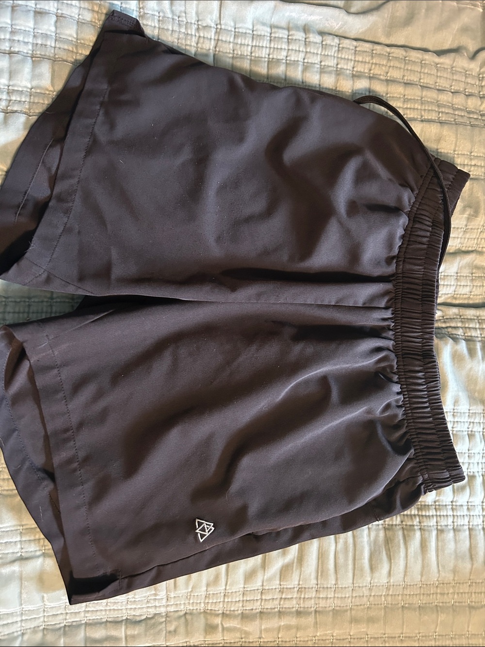 Men's Black Athletic Shorts with Elastic Waistband